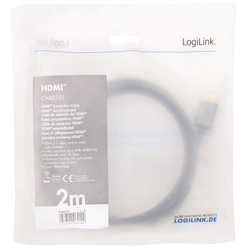 HDMI-kabel Premium High Speed HDMI 4K/60Hz 2m