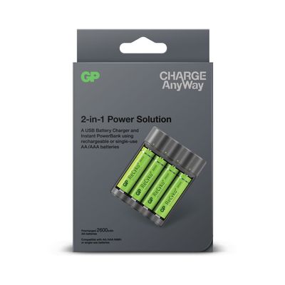 Charge AnyWay Batteriladdare och Powerbank