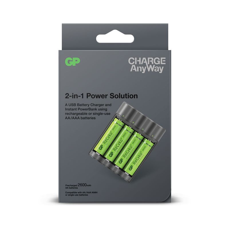 Charge AnyWay Batteriladdare och Powerbank