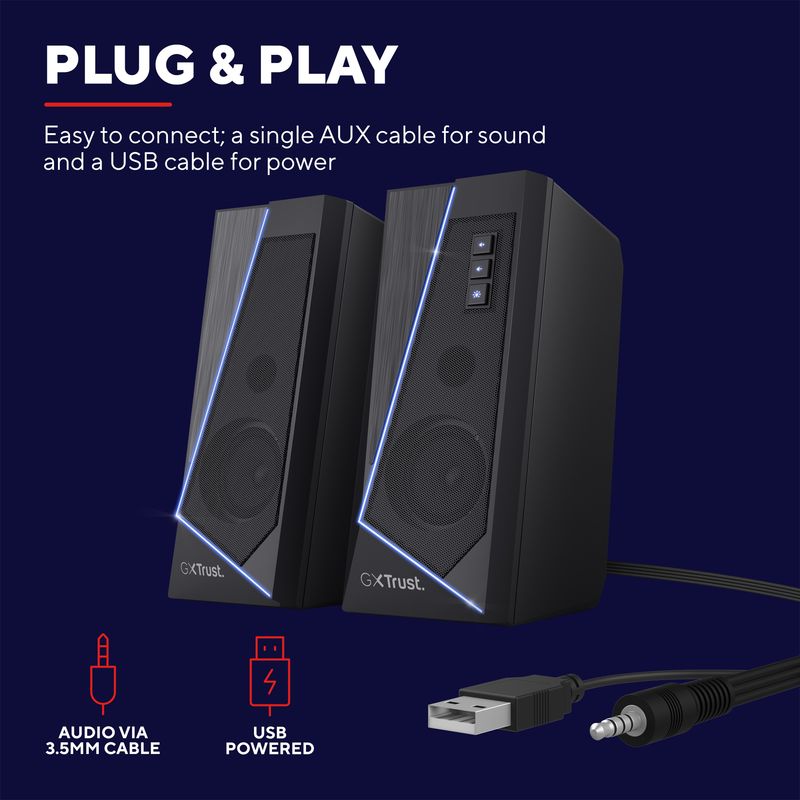 GXT 609 Zoxa RGB Gaming speakers 12W