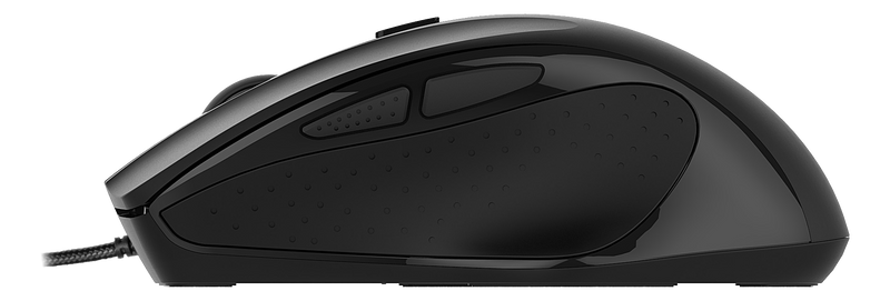 DELTACO Wired office silent mouse, ergonomic shape, black