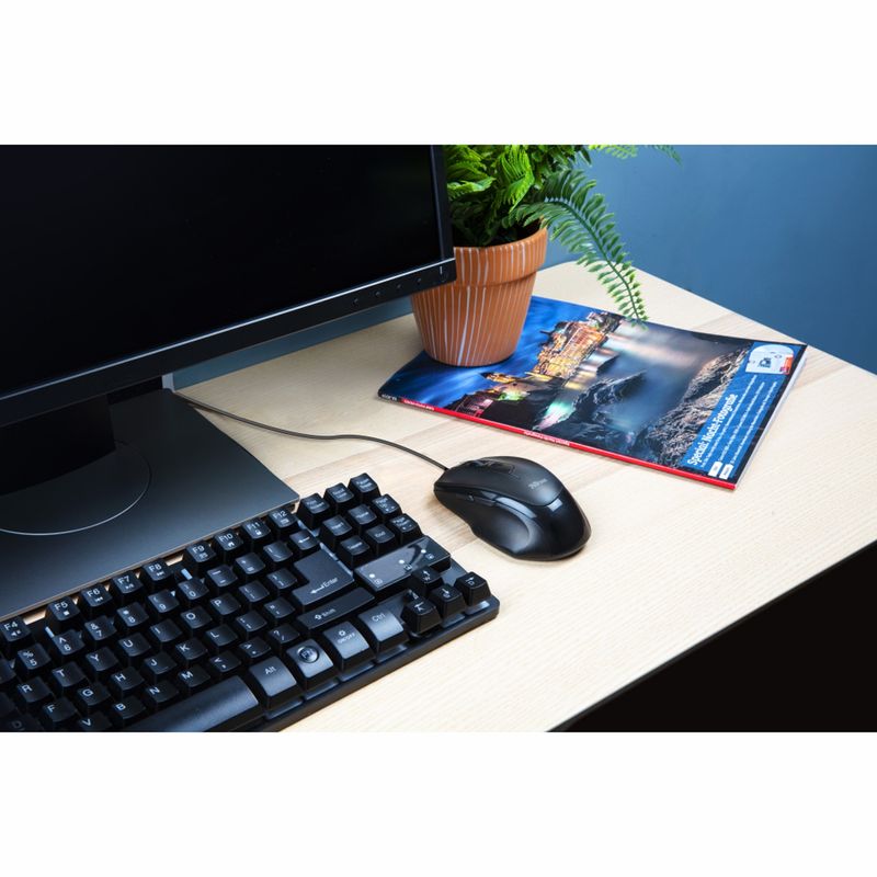 The Voca Comfort mouse is a versatile and ergonomic device designed for maximum comfort and ease of use. Its sleek and compact design fits comfortably