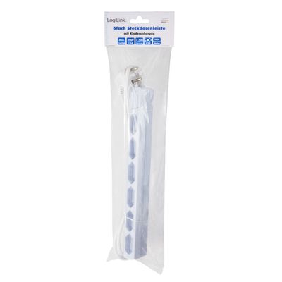 Grenuttag Slim Euro 6vägs 1,5m Vit