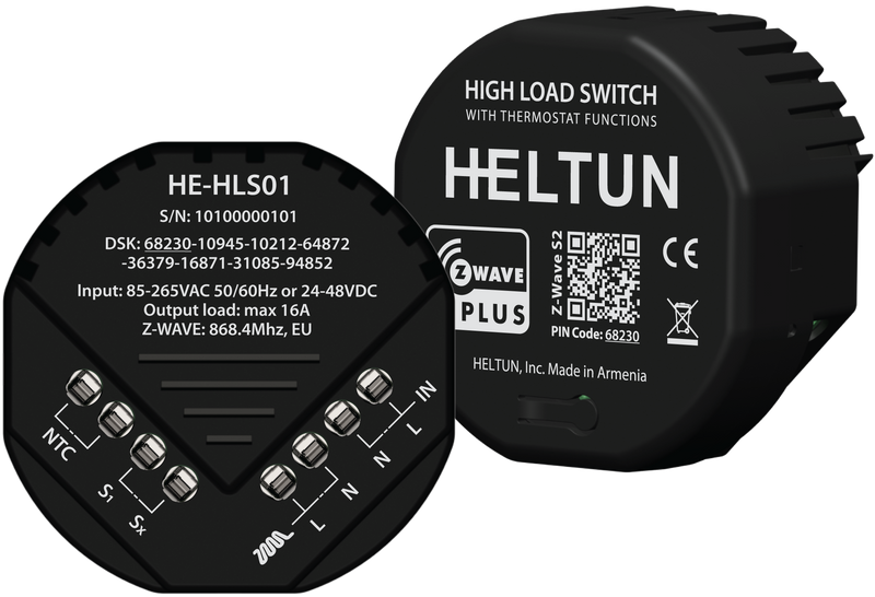 Inbyggnadstermostat- och relä 16A - HELTUN