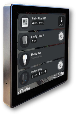 Shelly Wall Display + Smart Humidity & Temperature Sensor