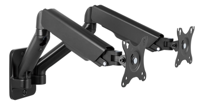 DELTACO Office, Dual wall, gas spring, 17"-32", 2-9kg, 75x75-100x100