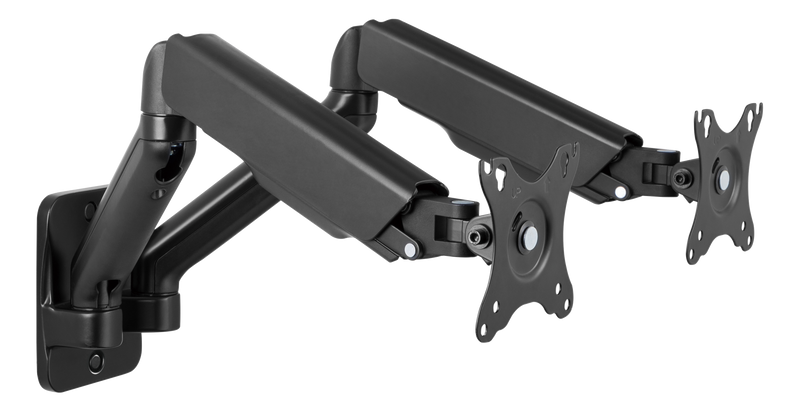 DELTACO Office, Dual wall, gas spring, 17"-32", 2-9kg, 75x75-100x100