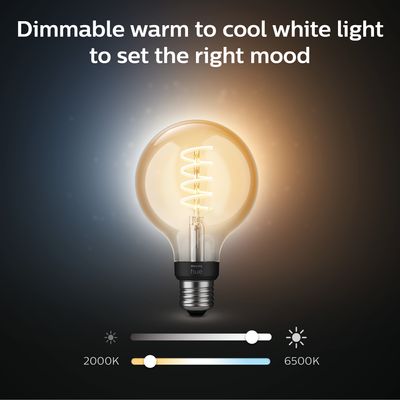 Hue White Ambiance Filamentlampa 7W G93 E27