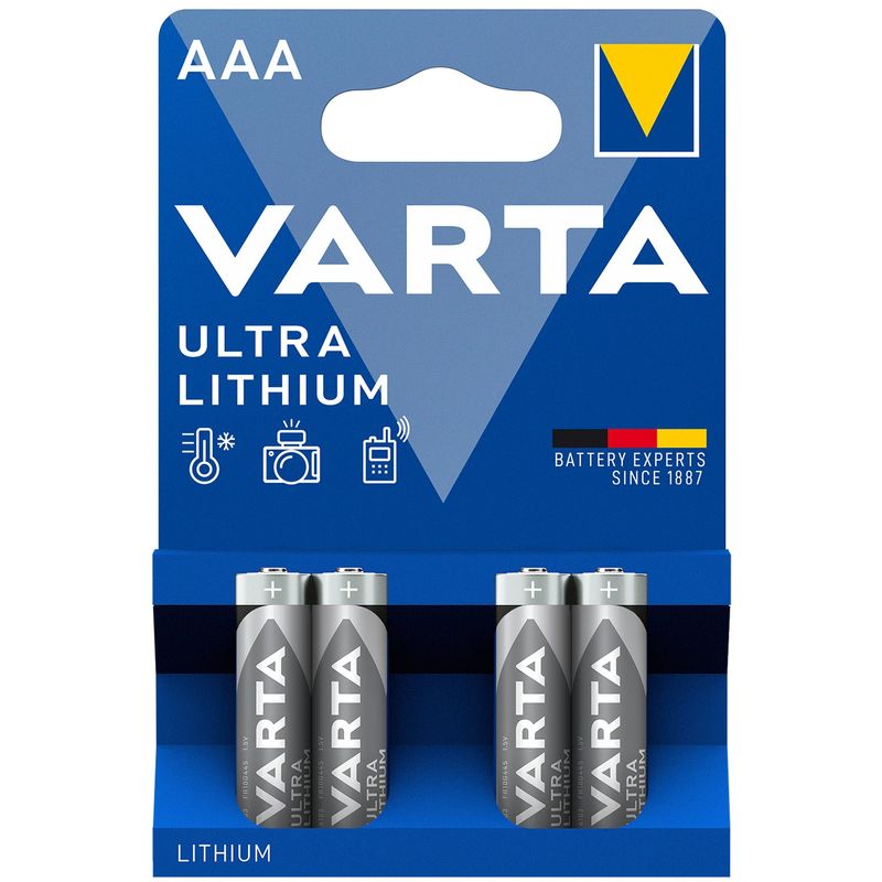 Ultra Lithium AAA / LR03 Batteries 4-pack