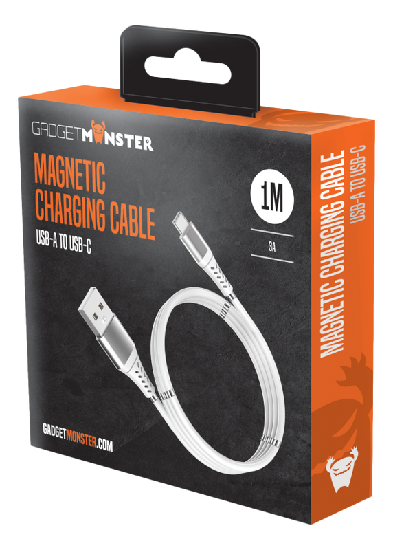 Magnetisk USB-C-USB-A laddkabel, 1m