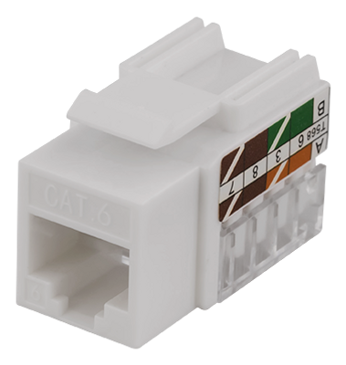 DELTACO UTP Cat6 Keystone kontaktdon, 90 grader, "Tool-free"