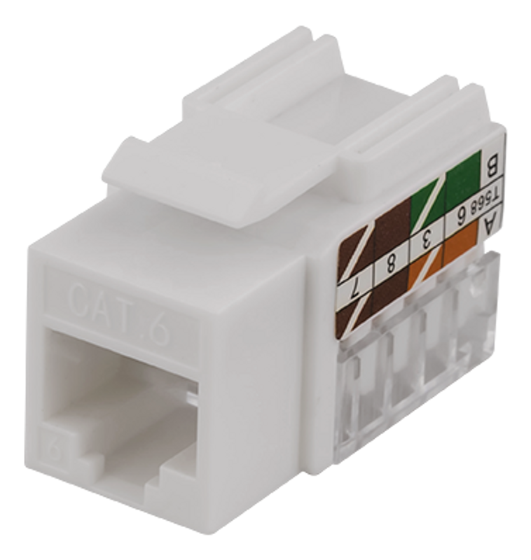 DELTACO UTP Cat6 Keystone kontaktdon, 90 grader, "Tool-free"