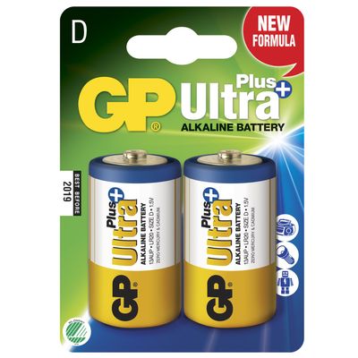 Ultra Plus Alkaline D LR20 2-pack