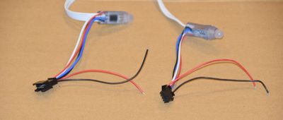 Digital RGB LED-slinga WS2801 - enfärgad kabel vit