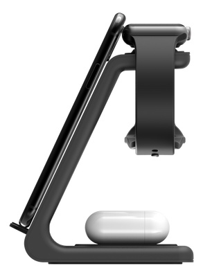 3-i-1 trådlös laddare