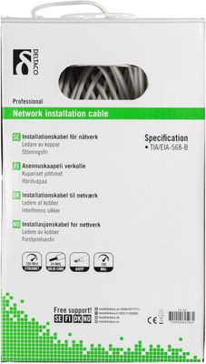 DELTACO U/UTP Installation Cable, Cat5e, 305m, white