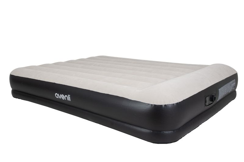 Luftmadrass med inbyggd pump 152x203x36 cm