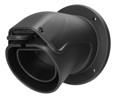 e-Charge väggfäste för Typ2 laddningskontakt vinklad