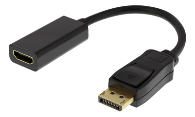 DisplayPort till HDMI adapter, 4K 60Hz, 0,2m, svart
