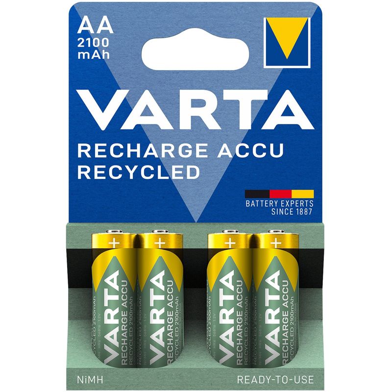 Recycle Laddningsbart batteri AA 2100 mAh 4-pack