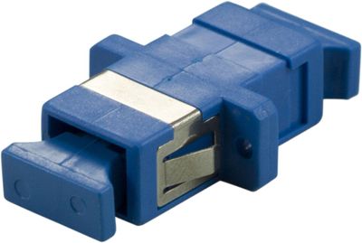 DELTACO snap-in skarvdon för fiber, 1xSC-SC, Singlemode, simplex, blå