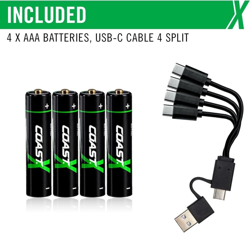 Uppladdningsbart batteri AAA, 1,5V, 750mAh, 4-pack