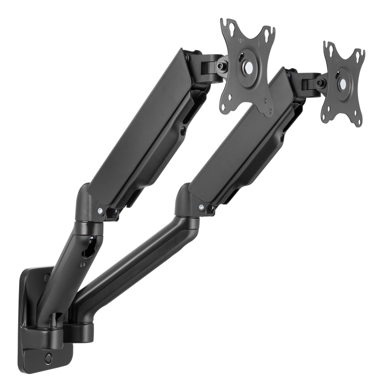 DELTACO Office, Dual wall, gas spring, 17"-32", 2-9kg, 75x75-100x100