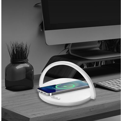 LED-lampa med trådlös laddare 15W