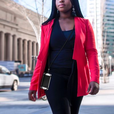 Mobilhalsband för smartphone max 6,7" Svart