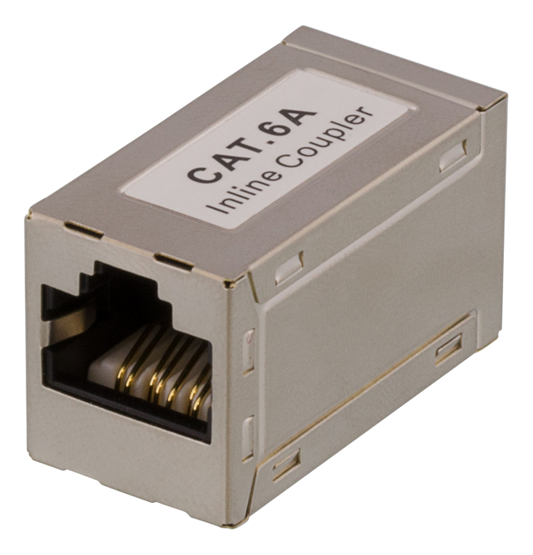 DELTACO skarvdon CAT6a, FTP (skärmad), hona-hona, silver