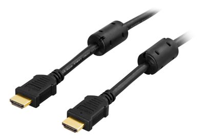 HDMI kabel 1,5m, HDMI High Speed with Ethernet, svart