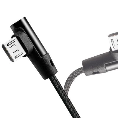 Vinklad MicroUSB-kabel USB 2.0 1m