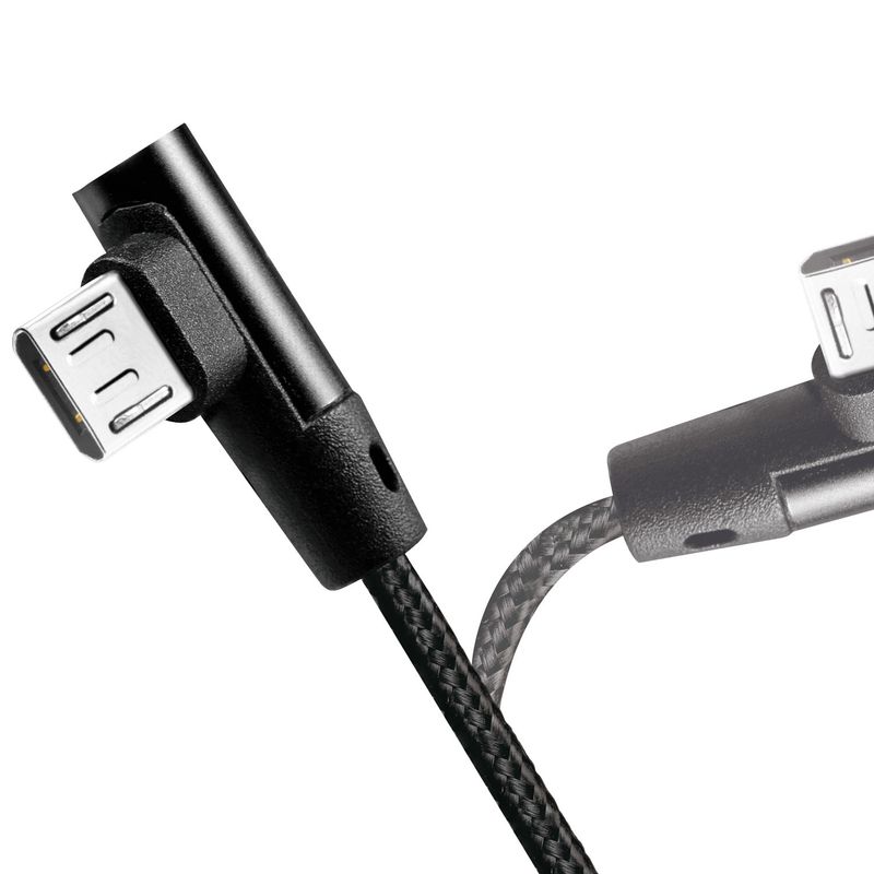 Vinklad MicroUSB-kabel USB 2.0 1m