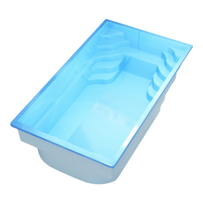 Poolpaket Glasfiberpool - 6,5x3,2m - Muskö - Med smart styrning