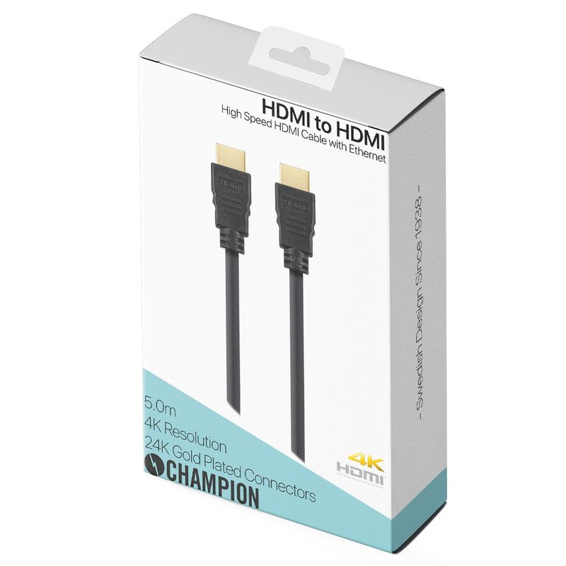 HDMI-kabel Ha-Ha Svart 5.0m