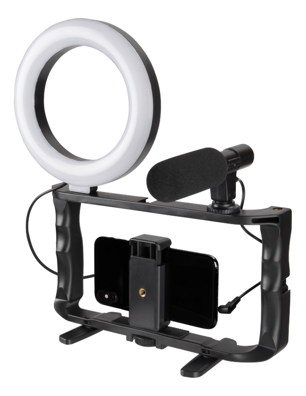 Vlogg-kit - ringlight, tripod & mikrofon