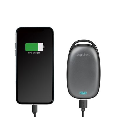 PowerBank med handvärmare 4000mAh Svart