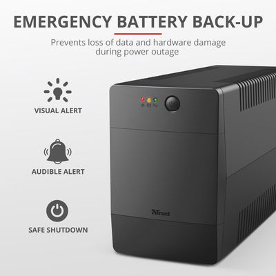 Paxxon 1500VA UPS 4st uttag Schuko