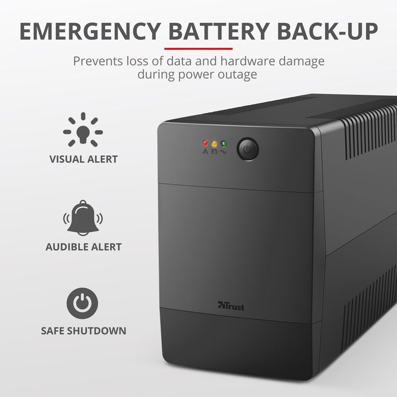 Paxxon 1500VA UPS 4st uttag Schuko