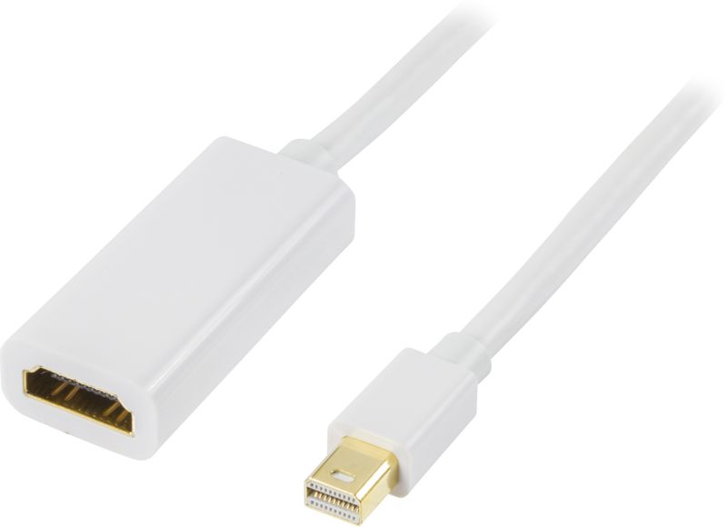 Mini DisplayPort till HDMI kabel 1m, ha-ho, vit