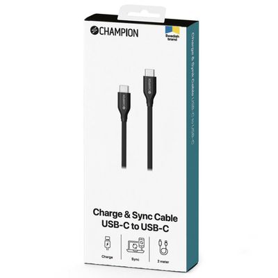 Ladd&Synk kabel USB 2.0 C till C, 2m