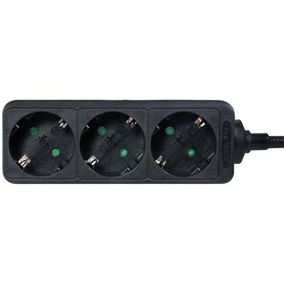 Grenuttag Jordat 3vägs 1,5m Svart