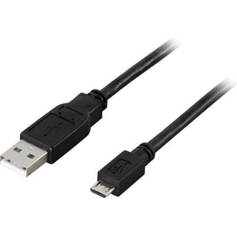 USB 2.0 cable Type A male - Type Micro B male, 2m, Black