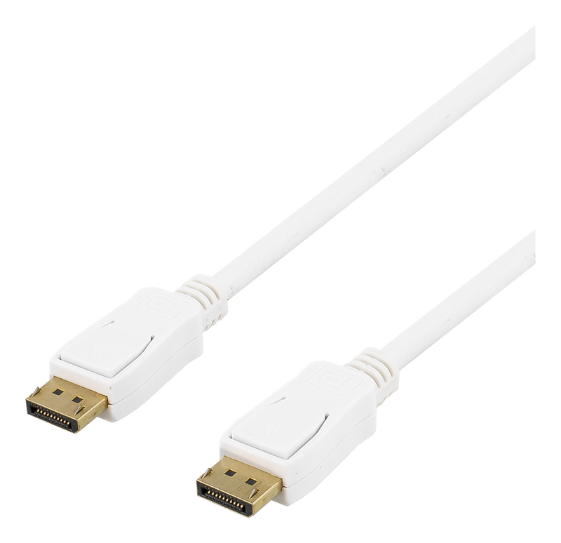 DisplayPort kabel 15m, 20-pin ha - ha, vit
