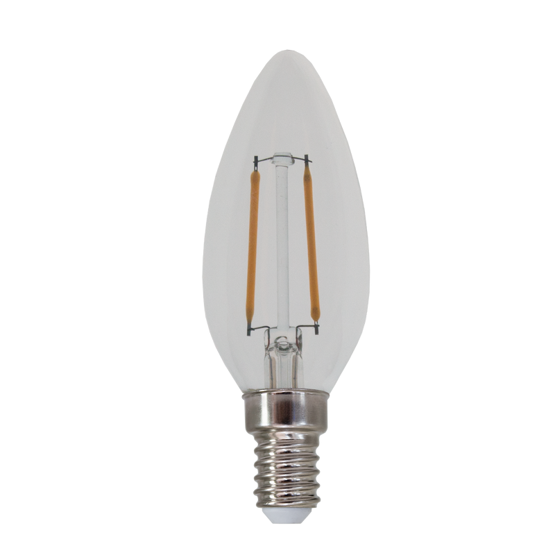 LED lampa Filament E14, C35, 2,2W, 250 lm