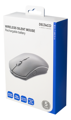 DELTACO Wireless office silent mouse, battery indicator, USB recei