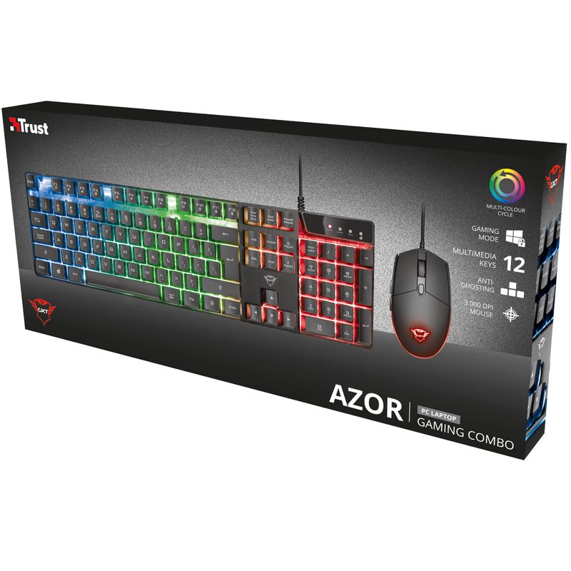 GXT 838 Azor RGB Gaming kit Nordisk layout