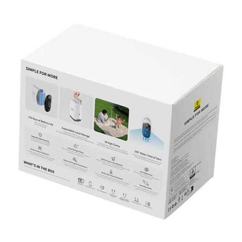 Baseus N1 Plus 2K Utomhuskamera Set ( Vit )