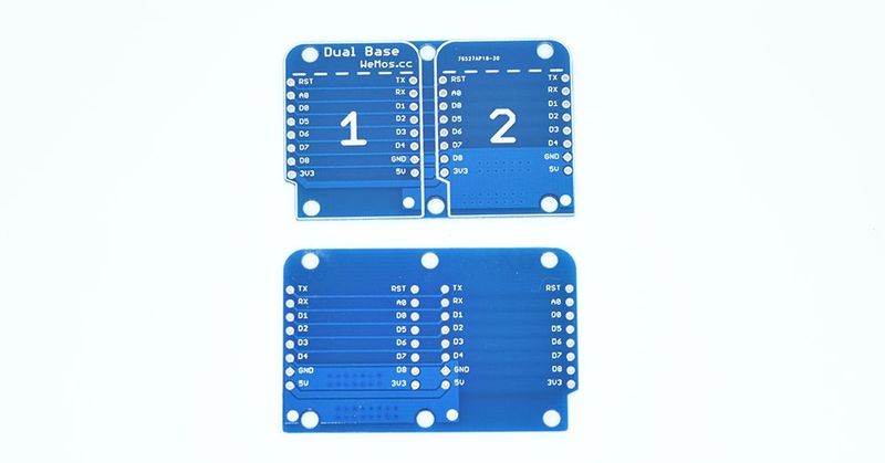 Dual Base for WeMos D1 Mini V2.0.0