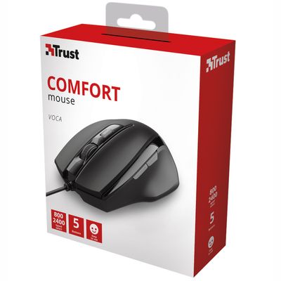 The Voca Comfort mouse is a versatile and ergonomic device designed for maximum comfort and ease of use. Its sleek and compact design fits comfortably
